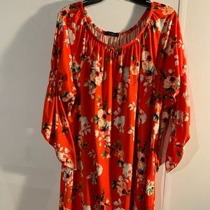 Coral flower dress